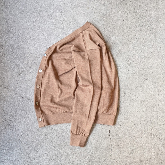 yonetomi new basic,ヨネトミ ニューベーシック,yonetomi 通販,yonetomi 東京取り扱い店舗,HIGH TWIST WOOL KNIT CARDIGAN,95-264-006