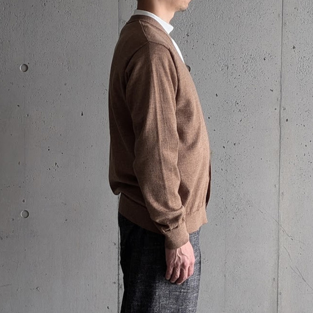 yonetomi new basic,ヨネトミ ニューベーシック,yonetomi 通販,yonetomi 東京取り扱い店舗,HIGH TWIST WOOL KNIT CARDIGAN,95-264-006
