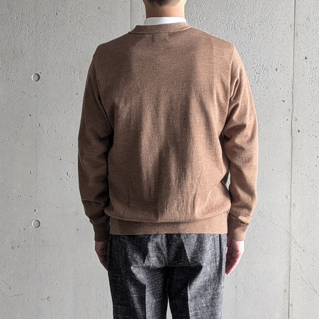 yonetomi new basic,ヨネトミ ニューベーシック,yonetomi 通販,yonetomi 東京取り扱い店舗,HIGH TWIST WOOL KNIT CARDIGAN,95-264-006