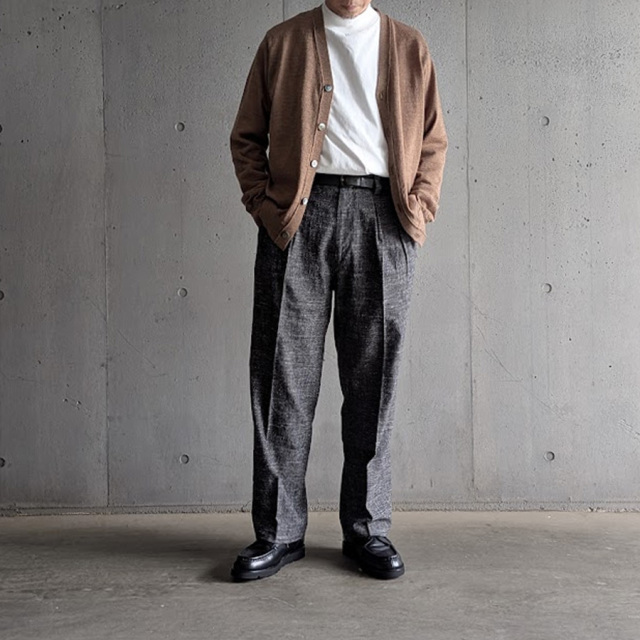 yonetomi new basic,ヨネトミ ニューベーシック,yonetomi 通販,yonetomi 東京取り扱い店舗,HIGH TWIST WOOL KNIT CARDIGAN,95-264-006