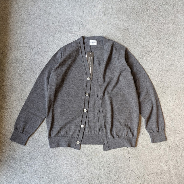 yonetomi new basic,ヨネトミ ニューベーシック,yonetomi 通販,yonetomi 東京取り扱い店舗,HIGH TWIST WOOL KNIT CARDIGAN,95-264-006