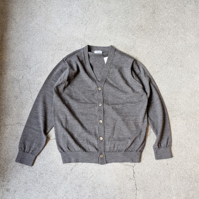 yonetomi new basic,ヨネトミ ニューベーシック,yonetomi 通販,yonetomi 東京取り扱い店舗,HIGH TWIST WOOL KNIT CARDIGAN,95-264-006