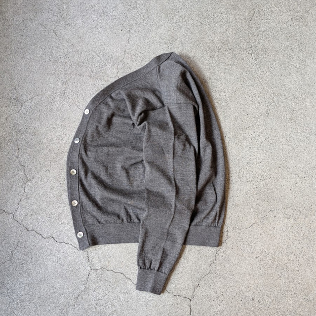 yonetomi new basic,ヨネトミ ニューベーシック,yonetomi 通販,yonetomi 東京取り扱い店舗,HIGH TWIST WOOL KNIT CARDIGAN,95-264-006