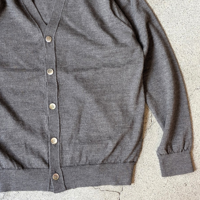 yonetomi new basic,ヨネトミ ニューベーシック,yonetomi 通販,yonetomi 東京取り扱い店舗,HIGH TWIST WOOL KNIT CARDIGAN,95-264-006
