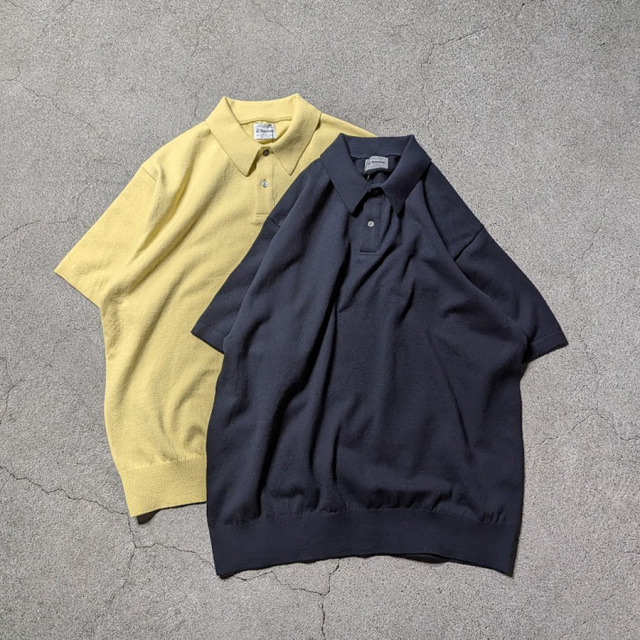 yonetomi new basic,ヨネトミ ニューベーシック,yonetomi 通販,yonetomi 東京取り扱い店舗,light wave cotton knit p/l,ポロシャツ