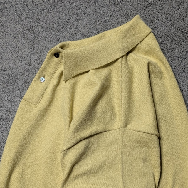 yonetomi new basic,ヨネトミ ニューベーシック,yonetomi 通販,yonetomi 東京取り扱い店舗,light wave cotton knit p/l,ポロシャツ