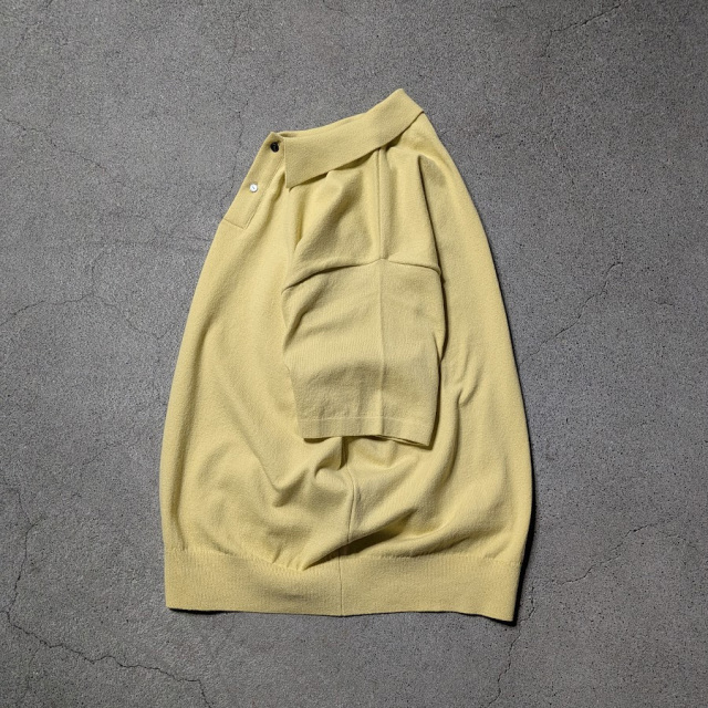 yonetomi new basic,ヨネトミ ニューベーシック,yonetomi 通販,yonetomi 東京取り扱い店舗,light wave cotton knit p/l,ポロシャツ