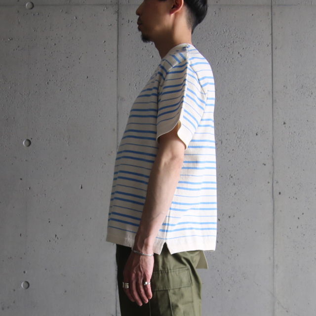 yonetomi new basic,ヨネトミ ニューベーシック,山形ニット,ニットファクトリーブランド,LIGHT WAVE COTTON KNIT PULLOVER,95-232-018