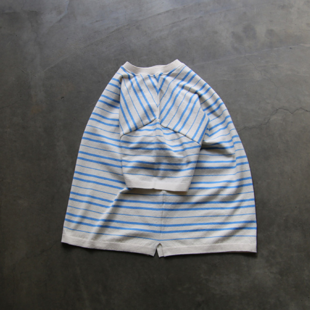 yonetomi new basic,ヨネトミ ニューベーシック,山形ニット,ニットファクトリーブランド,LIGHT WAVE COTTON KNIT PULLOVER,95-232-018