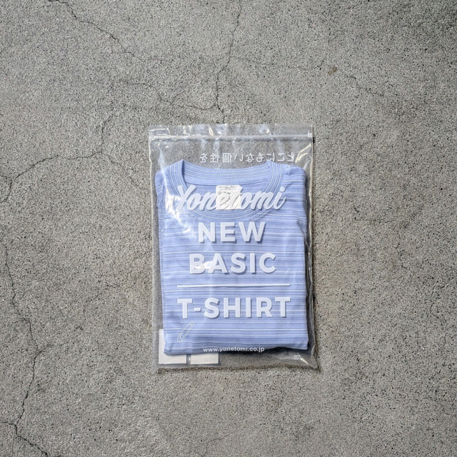 yonetomi new basic,ヨネトミ ニューベーシック,yonetomi 通販,yonetomi 東京取り扱い店舗,GARMENT DYED RANDOM BORDER T-SHIRT