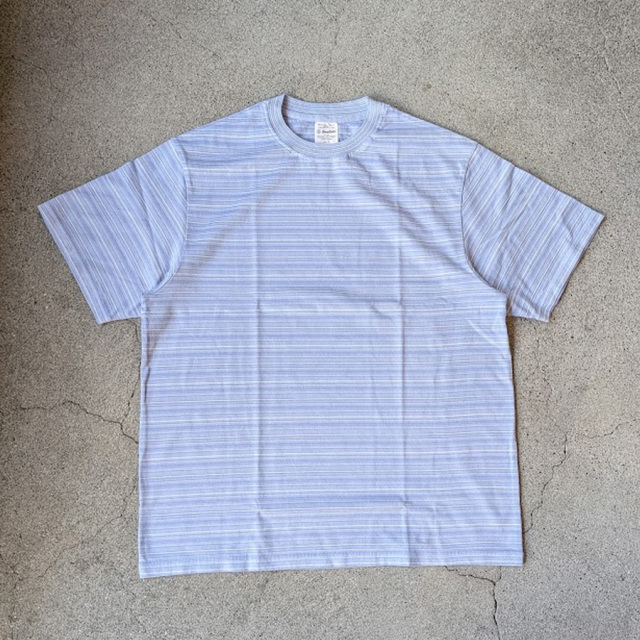 yonetomi new basic,ヨネトミ ニューベーシック,yonetomi 通販,yonetomi 東京取り扱い店舗,GARMENT DYED RANDOM BORDER T-SHIRT
