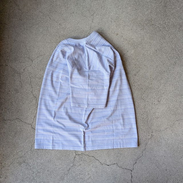 yonetomi new basic,ヨネトミ ニューベーシック,yonetomi 通販,yonetomi 東京取り扱い店舗,GARMENT DYED RANDOM BORDER T-SHIRT