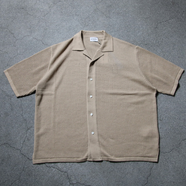 yonetomi new basic,ヨネトミ ニューベーシック,yonetomi 通販,yonetomi 東京取り扱い店舗,コットン透かしニットシャツ,95-252-032