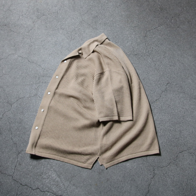 yonetomi new basic,ヨネトミ ニューベーシック,yonetomi 通販,yonetomi 東京取り扱い店舗,コットン透かしニットシャツ,95-252-032
