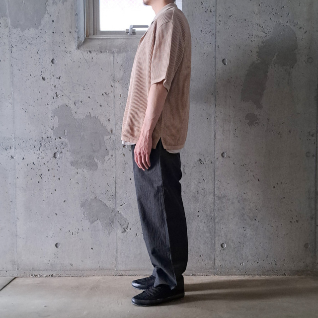 yonetomi new basic,ヨネトミ ニューベーシック,yonetomi 通販,yonetomi 東京取り扱い店舗,コットン透かしニットシャツ,95-252-032