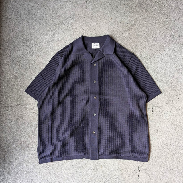 yonetomi new basic,ヨネトミ ニューベーシック,yonetomi 通販,yonetomi 東京取り扱い店舗,COTTON SUKASHI KNIT SHIRT