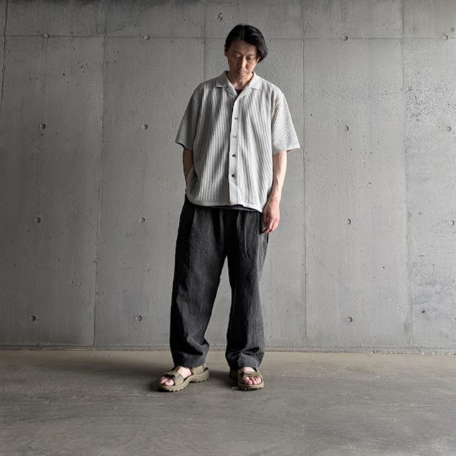 yonetomi new basic,ヨネトミ ニューベーシック,yonetomi 通販,yonetomi 東京取り扱い店舗,COTTON SUKASHI KNIT SHIRT