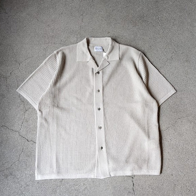 yonetomi new basic,ヨネトミ ニューベーシック,yonetomi 通販,yonetomi 東京取り扱い店舗,COTTON SUKASHI KNIT SHIRT