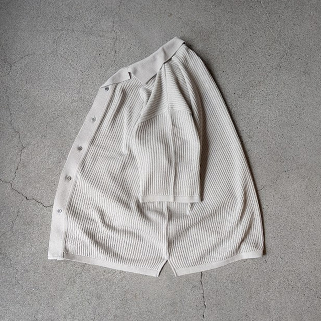 yonetomi new basic,ヨネトミ ニューベーシック,yonetomi 通販,yonetomi 東京取り扱い店舗,COTTON SUKASHI KNIT SHIRT