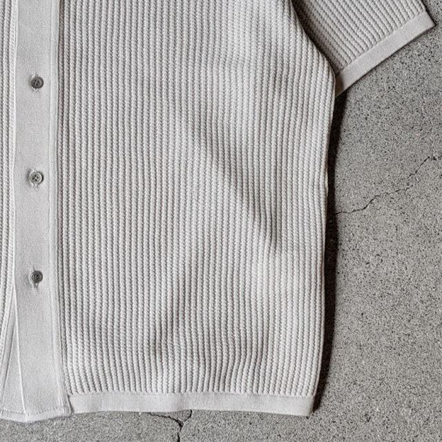 yonetomi new basic,ヨネトミ ニューベーシック,yonetomi 通販,yonetomi 東京取り扱い店舗,COTTON SUKASHI KNIT SHIRT