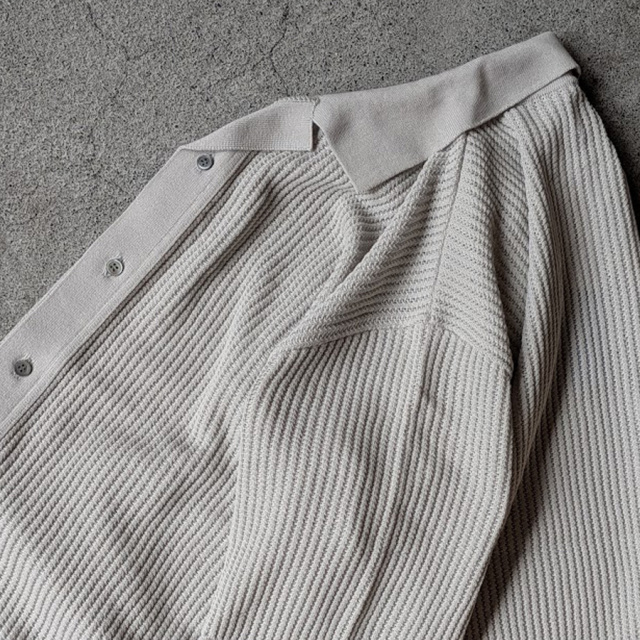 yonetomi new basic,ヨネトミ ニューベーシック,yonetomi 通販,yonetomi 東京取り扱い店舗,COTTON SUKASHI KNIT SHIRT