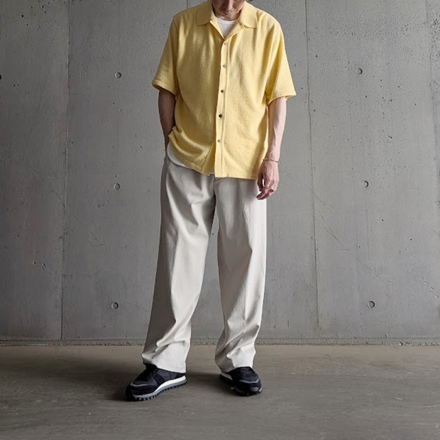 yonetomi new basic,ヨネトミ ニューベーシック,yonetomi 通販,yonetomi 東京取り扱い店舗,SURFER MOLE KNIT SHIRT