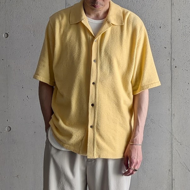 yonetomi new basic,ヨネトミ ニューベーシック,yonetomi 通販,yonetomi 東京取り扱い店舗,SURFER MOLE KNIT SHIRT