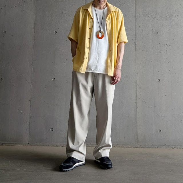 yonetomi new basic,ヨネトミ ニューベーシック,yonetomi 通販,yonetomi 東京取り扱い店舗,SURFER MOLE KNIT SHIRT