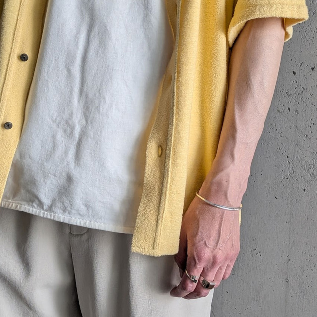 yonetomi new basic,ヨネトミ ニューベーシック,yonetomi 通販,yonetomi 東京取り扱い店舗,SURFER MOLE KNIT SHIRT