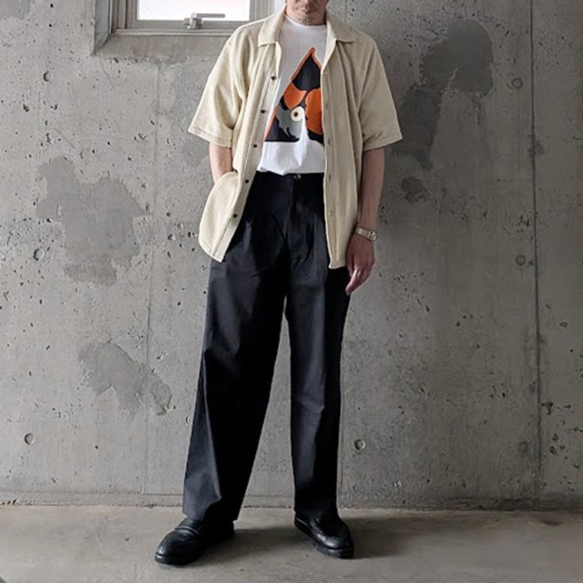 yonetomi new basic,ヨネトミ ニューベーシック,yonetomi 通販,yonetomi 東京取り扱い店舗,SURFER MOLE KNIT SHIRT