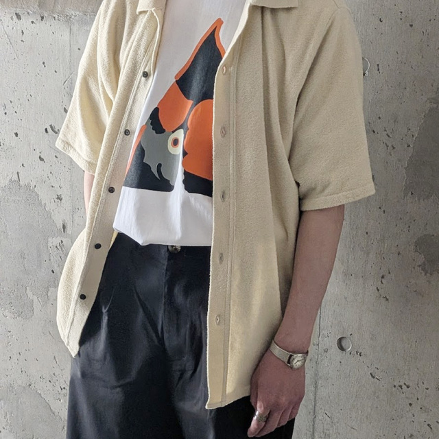 yonetomi new basic,ヨネトミ ニューベーシック,yonetomi 通販,yonetomi 東京取り扱い店舗,SURFER MOLE KNIT SHIRT