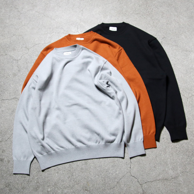 yonetomi new basic,ヨネトミ ニューベーシック,yonetomi 通販,yonetomi 東京取り扱い店舗,wave cotton knit p/o (solid),95-244-003