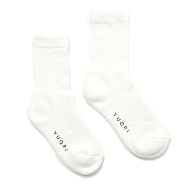 YUQRI,ユクリ,PUFF PILE SHORT CREW SOCKS