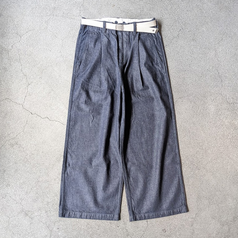 MASTER&CO,マスターアンドコー,MASTER&CO 通販,MASTER&CO 東京取り扱い店舗,one washed denim wide trousers