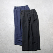 LAMOND,ラモンド,LAMOND 東京取り扱い店舗,Linen Brend Polyester Semi Wide Easy Trousers,LAMOND 通販,lm-p-116-li