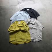 Re made in tokyo japan,アールイーメイドイントウキョウジャパン,No7919S-CT,French Linen T-shirt,フレンチリネン ポケTEE,
