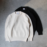 yonetomi new basic,ヨネトミ ニューベーシック,山形ニット,ニットファクトリーブランド,セーター,EX FINE WOOL RIB KNIT P/O