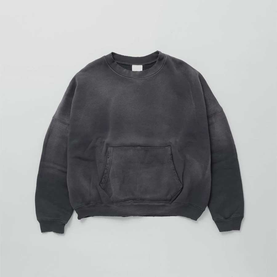 MOOJI MOOJI ,ムージームージー,MOOJI MOOJI 東京取り扱い店舗,MOOJI MOOJI 通販,OVERSIZE KANGAROO POCKET CREW AGED