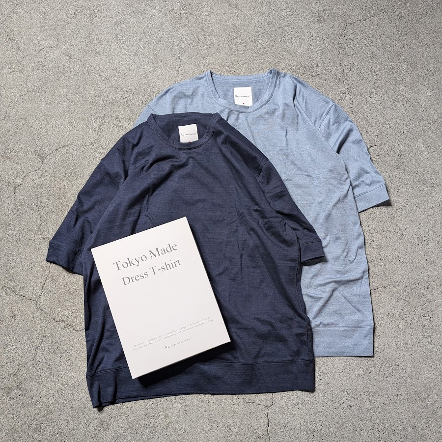 Re 東京取り扱い店舗,Re 通販,Re made in tokyo japan,アールイーメイドイントウキョウジャパン,HALF SLEEVE WIDE DRESS T-SHIRTS,