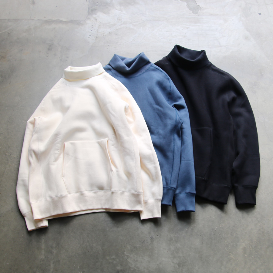 still by hand,スティルバイハンド,CS03223,ハイネックスウェットプルオーバー,HIGH NECK SADDLE RAGLAN SLEEVE PULLOVER