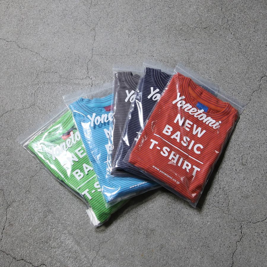 yonetomi new basic,ヨネトミ ニューベーシック,yonetomi 通販,yonetomi 東京取り扱い店舗,GARMENT DYE BORDER T-SHIRT