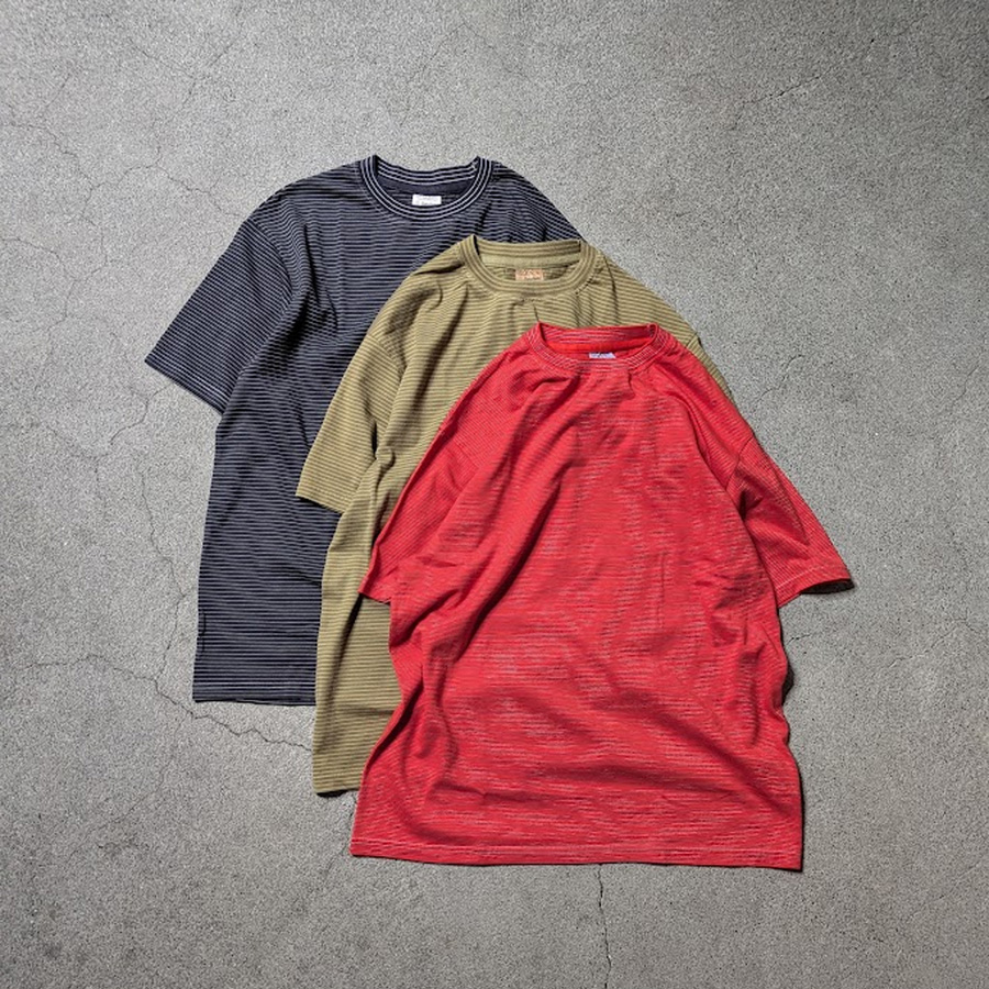 yonetomi new basic,ヨネトミ ニューベーシック,yonetomi 通販,yonetomi 東京取り扱い店舗,GARMENT DYED BORDER T-SHIRT