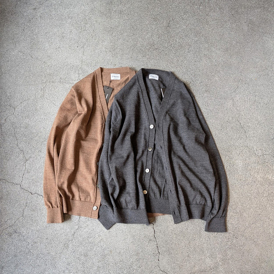 yonetomi new basic,ヨネトミ ニューベーシック,yonetomi 通販,yonetomi 東京取り扱い店舗,HIGH TWIST WOOL KNIT CARDIGAN,95-264-006