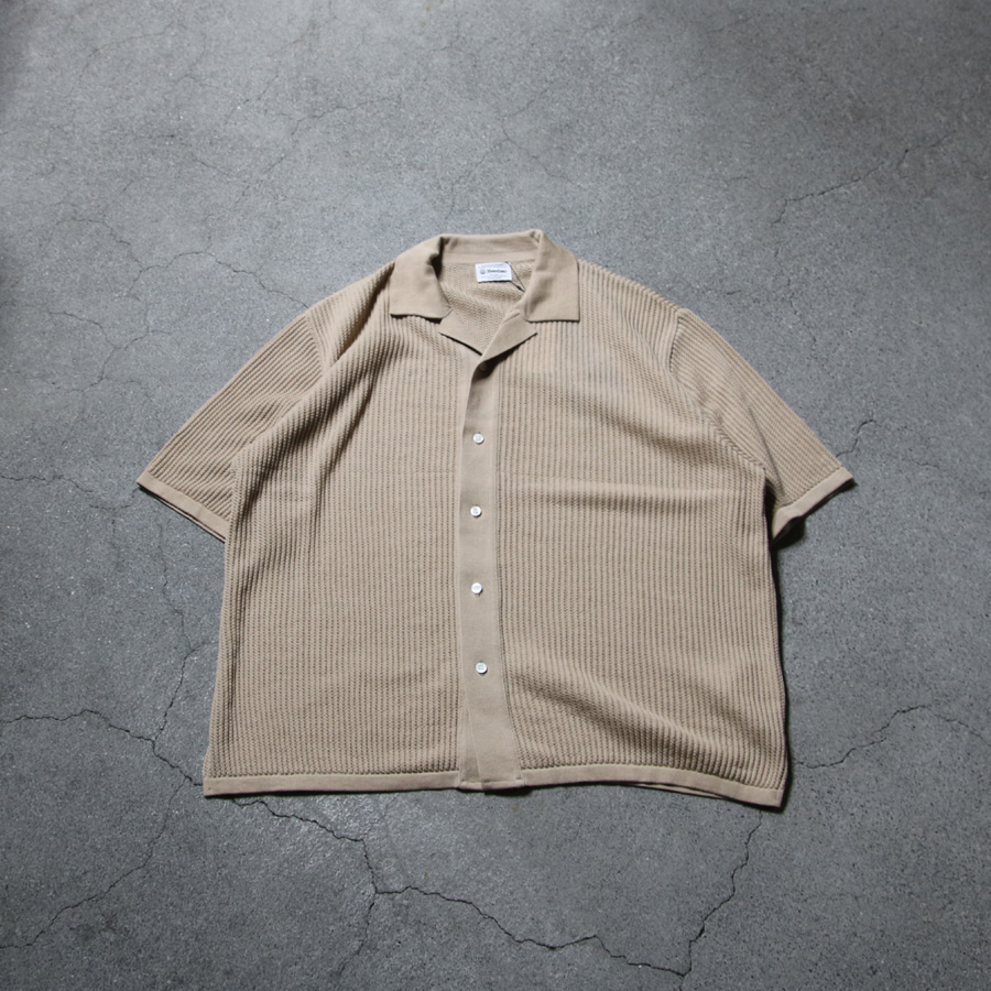 yonetomi new basic,ヨネトミ ニューベーシック,yonetomi 通販,yonetomi 東京取り扱い店舗,コットン透かしニットシャツ,95-252-032