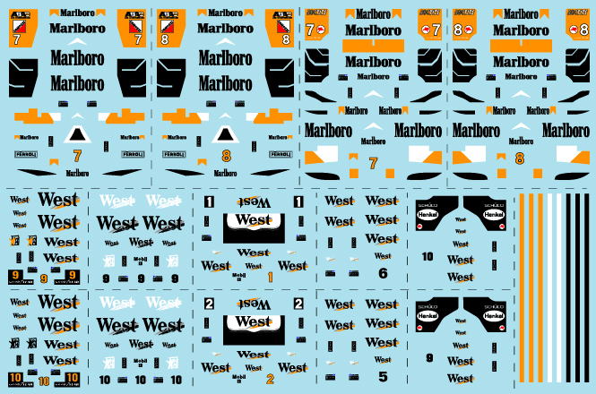 ミュージアムコレクション 1/64 マクラーレン ゼッケン & タバコ N02