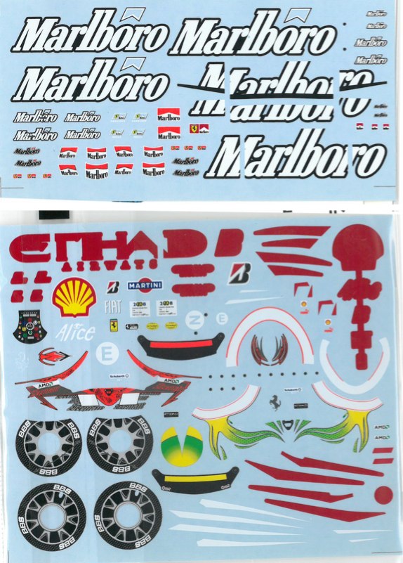 【Ferrari】1/20フェラーリF2005 日本GP タバコデカール付 独レベル1/24フェラーリF2005＆MP4/20用タバコデカール