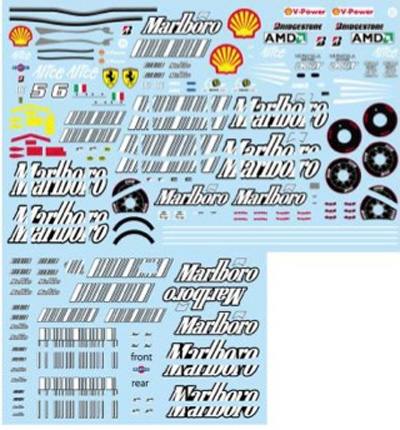 フジミ　1/20 フェラーリF2007&追加デカールセット エッフェアルテフィーチェ 1/20 フェラーリ F2007 リペイント