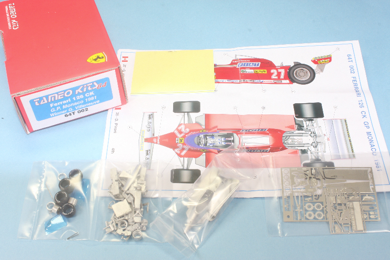 タメオ 1/64 メタルキット フェラーリ 126CK モナコGP 1981 G