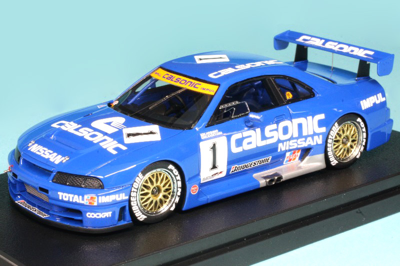 エブロ×HPI (HPI製) 1/43 カルソニック スカイライン GT-R JGTC 菅生 1995 No.1 44767