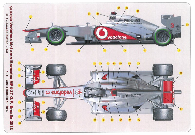 タメオ 1/43 メタルキット マクラーレン MP4/27 ブラジルGP Winner J